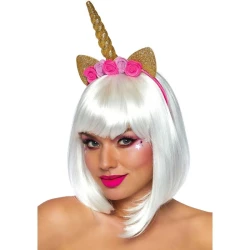 LEG AVENUE - Bentită model Unicorn, Flori, Aurie