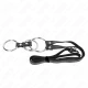 Inel penis triplu din metal, 3.8 cm până la 5 cm, cu curea din piele, 112 cm