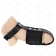 Inel penis din piele, cu separator pentru bilă ajustabil, curea cu acoperire, Roz