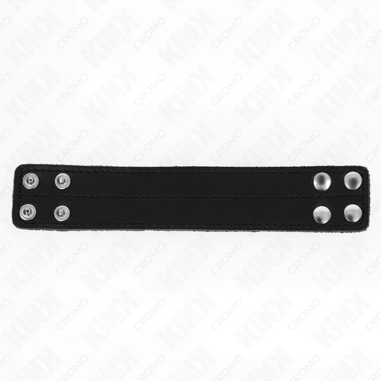 Inel penis din piele cu închidere prin presiune, 18.5 x 3.3 cm
