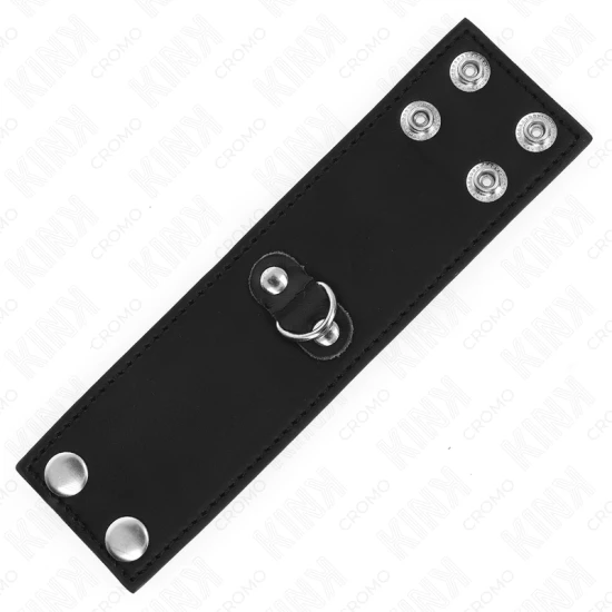 Inel penis din piele cu închidere cu presiune 18 x 5 cm