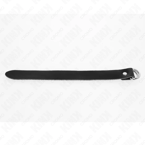 Inel penis din piele cu închidere cu presiune 22 x 2 cm