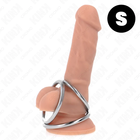 Inel penis Triple Chrome, Metal, Rozmăr 3.2 cm - 4.5 cm