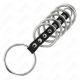 Inel penis metalic 3.2 cm - 5 cm, conectat cu piele