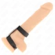 Inel penis dublu reglabil din piele, Roz