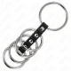 5 inele pentru penis, 3.7 cm - 5 cm, metal conectat cu piele