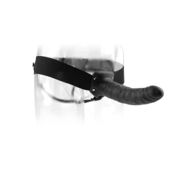19 CM Strap-On cu gaura, Negru