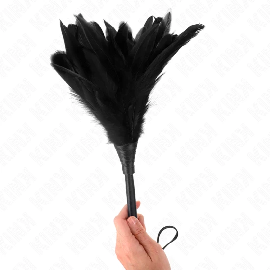 Model: Tickle Chicken Feathers, Negru, 36 cm