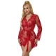 Rochie de noapte din dantelă + chilot, roșu, L/XL