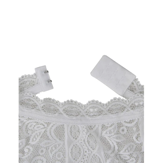 Body sexy Dantelă - Decupat, Alb, S/M