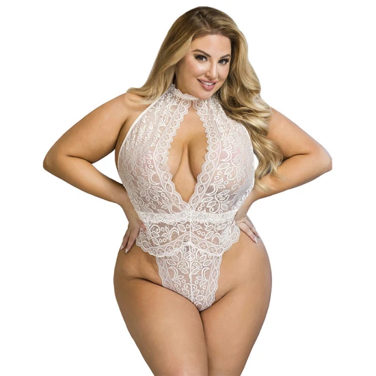 SUBBLIME - Rochie body din dantelă, Alb L/XL