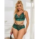 SUBBLIME - Set sutien și chiloți din dantelă, Verde, S/M