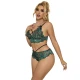SUBBLIME - Set sutien și chiloți din dantelă, Verde, S/M