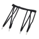 Body cu jartiere Sublime din material negru, L/XL