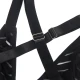 Body cu jartiere Sublime din material negru, L/XL