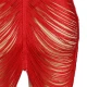 Rochie cu bretele și tanga din material elastic, roșu, S/M
