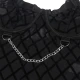 Body cu lanțuri și centură jartieră, negru, L/XL
