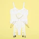 Body sexy Subblime - Cu lanțuri și portjartier, Alb, L/XL