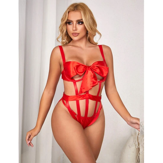 Body sexy Subblime - Decupat, Roșu, L/XL