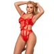 Body sexy Subblime - Decupat, Roșu, L/XL