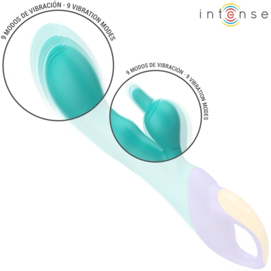 INTENSE - Vibrator tip iepure, Albastru