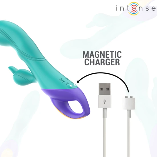 INTENSE - Vibrator tip iepure, Albastru