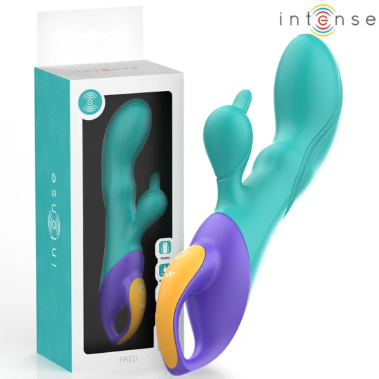 INTENSE - Vibrator tip iepure, Albastru