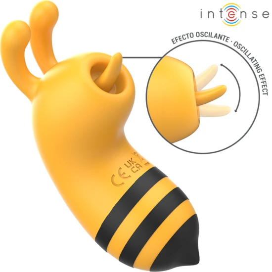 INTENSE - Stimulator clitor cu limbă rotativă 360º, Maya, Galben/Negru