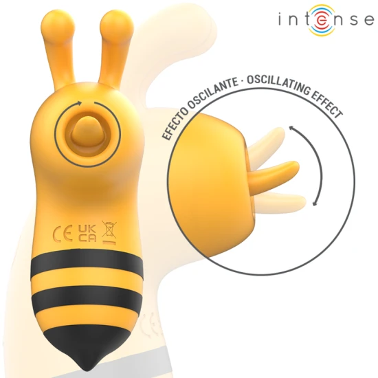 INTENSE - Stimulator clitor cu limbă rotativă 360º, Maya, Galben/Negru
