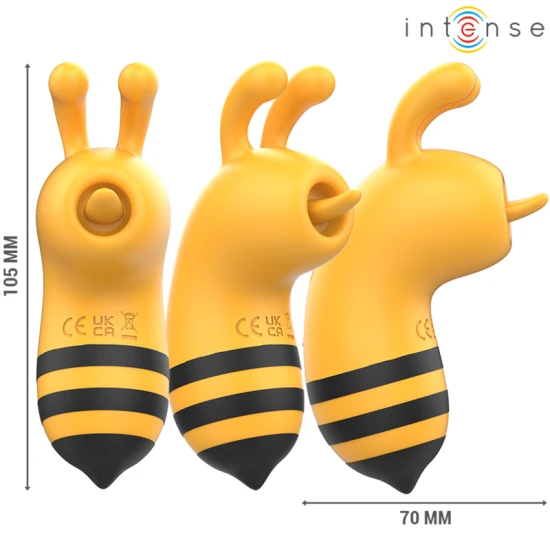 INTENSE - Stimulator clitor cu limbă rotativă 360º, Maya, Galben/Negru