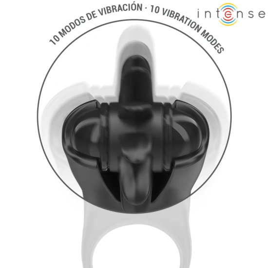 INEL VIBRATOR MABEL - 10 MODURI DE VIBRAȚIE, CU STIMULATOR CLITORIS, NEGRU