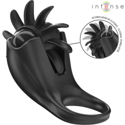 INEL VIBRATOR MABEL - 10 MODURI DE VIBRAȚIE, CU STIMULATOR CLITORIS, NEGRU