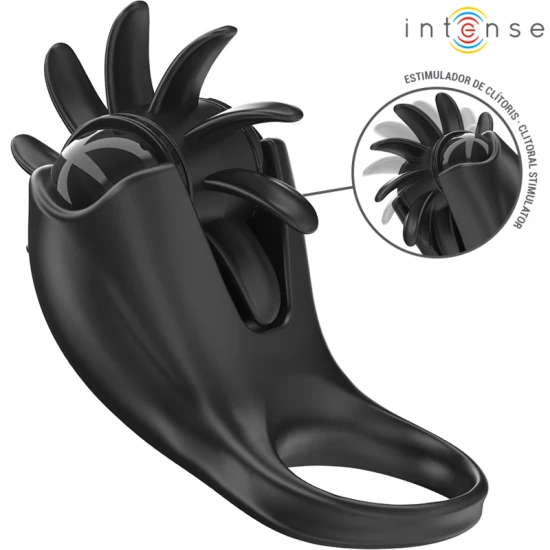 INEL VIBRATOR MABEL - 10 MODURI DE VIBRAȚIE, CU STIMULATOR CLITORIS, NEGRU