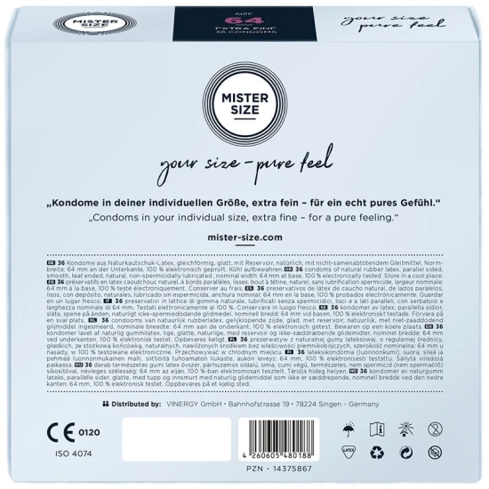 Prezervative Tip XXL, 64 mm, transparent
