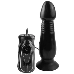 VIBRATOR PLUG THRUSTER CU VIBRAȚII, NEGRU