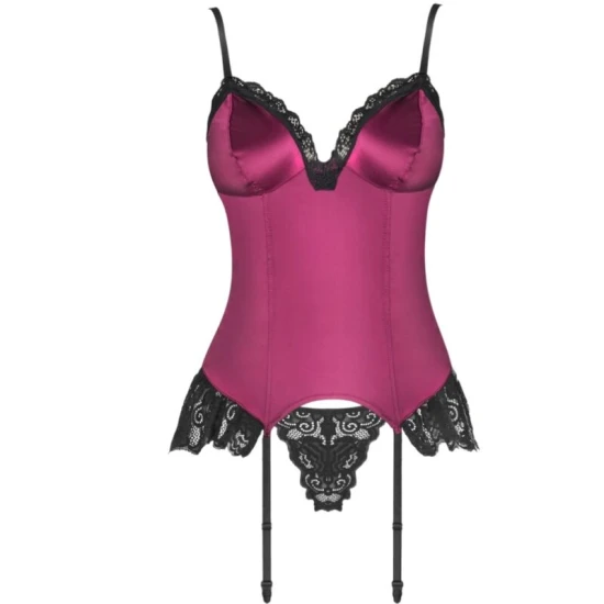AGRAFENA - Corset + Chilot Model, Burgund