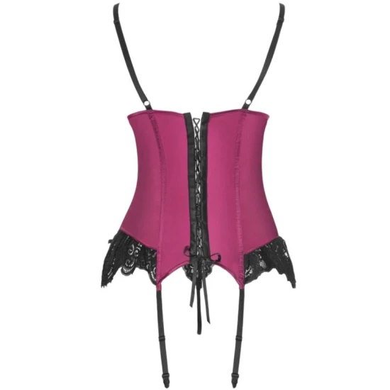 AGRAFENA - Corset + Chilot Model, Burgund