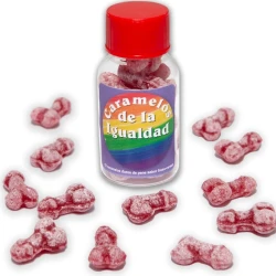 Bomboane în formă de penis, 12 bucăți, Strawberry/Cherry , Roz/Negru