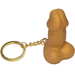 Breloc penis din metal, auriu