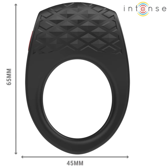 Inel Vibrator Clover - 10 Vibrații, Negru, Mărime Unică