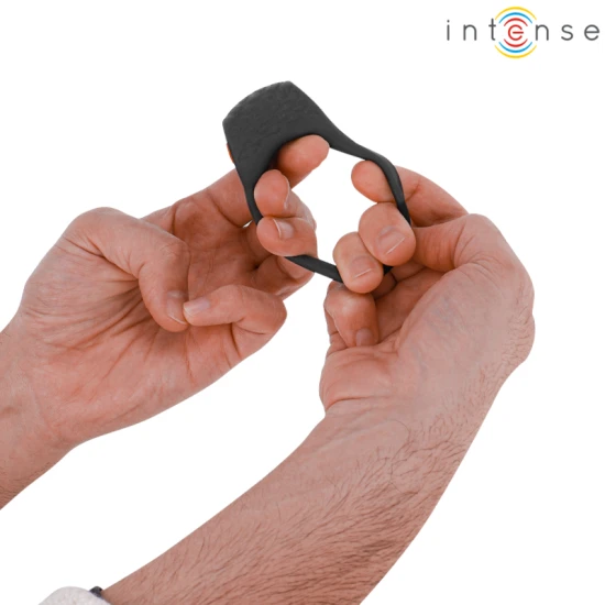 Inel Vibrator Clover - 10 Vibrații, Negru, Mărime Unică