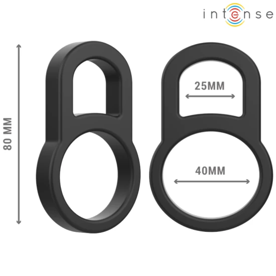 INTENSE - Inel penis dublu din silicon, Roz