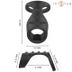 INTENSE - Inel penis dublu din silicon, Negru, Model 3