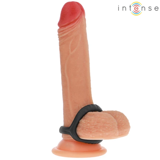 Inel Dublu Silicone - Model 4, Negru, Mărime Unică