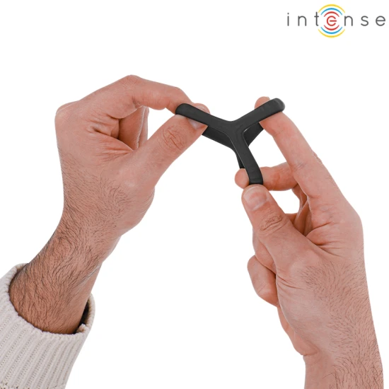 Inel Dublu Silicone - Model 4, Negru, Mărime Unică