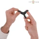 Inel Dublu Silicone - Model 4, Negru, Mărime Unică