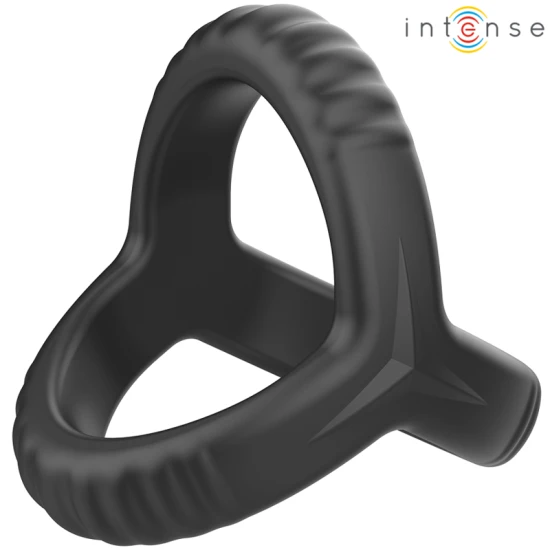 Inel Dublu Silicone - Model 4, Negru, Mărime Unică