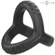 Inel Dublu Silicone - Model 4, Negru, Mărime Unică