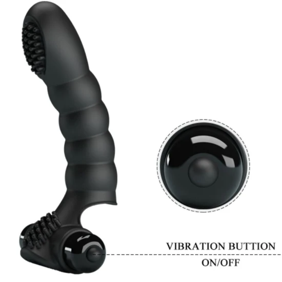 Vibrator deget - 10 Vibrații, Negru, BI-014707