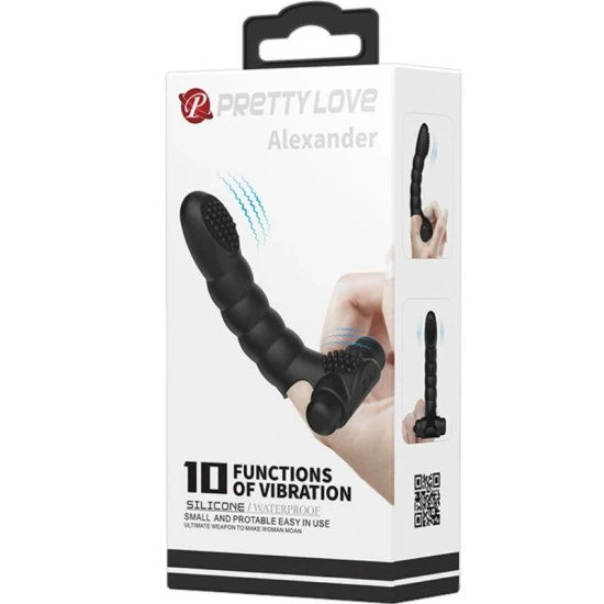 Vibrator deget - 10 Vibrații, Negru, BI-014707